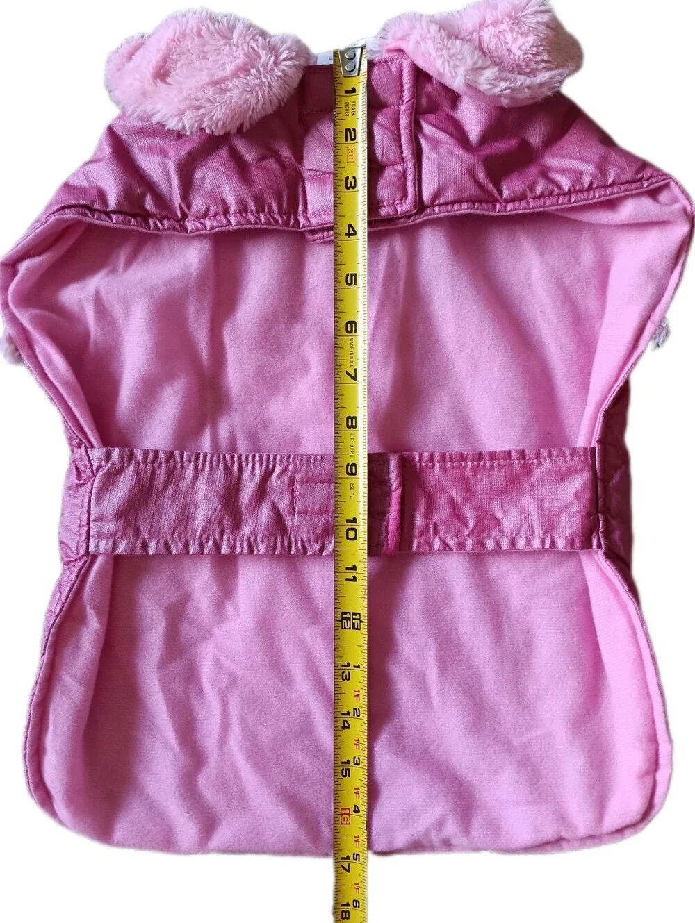 🩷 Top Paw Pink Quilted Dog Jacket Coat Large L Pets Cute Faux Fur Cute Girly